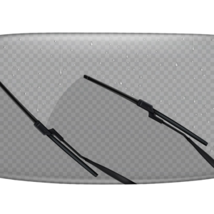 Windshield with Wiper